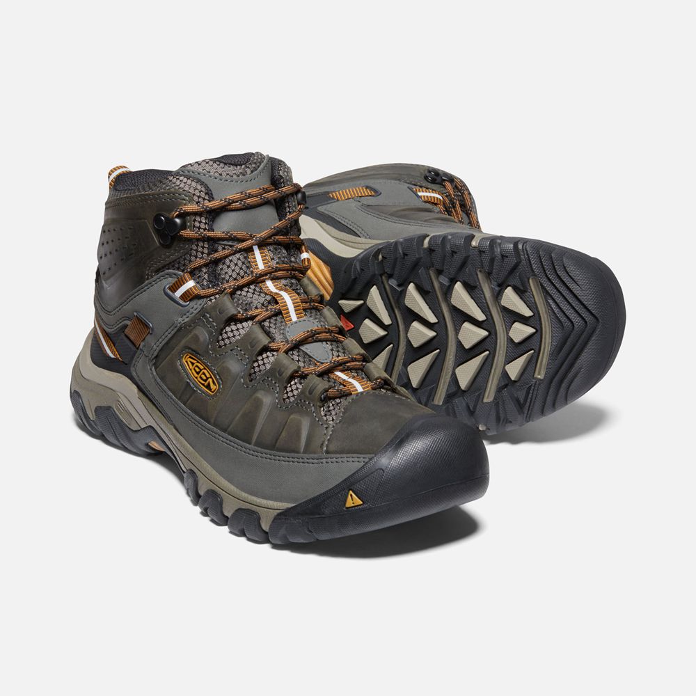 Bottes de Randonnée Keen Homme Vert Olive/Noir | Targhee Iii Waterproof Mid | WCSZL-1293